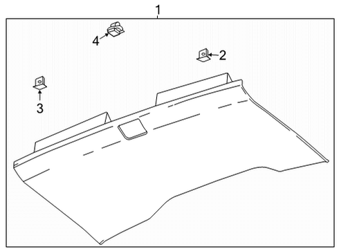 2025 Chevy Corvette Interior Trim - Roof Diagram 3 - Thumbnail