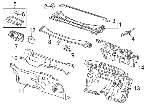 2015 Chevy Impala Cowl Diagram