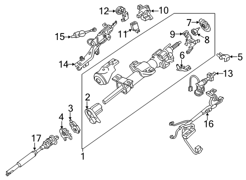 2019 Chevy Suburban Steering Column Assembly Diagram