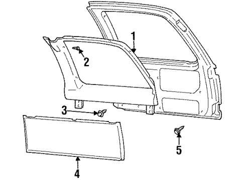 2000 Chevy Tahoe Molding Bolt Diagram for 15546474