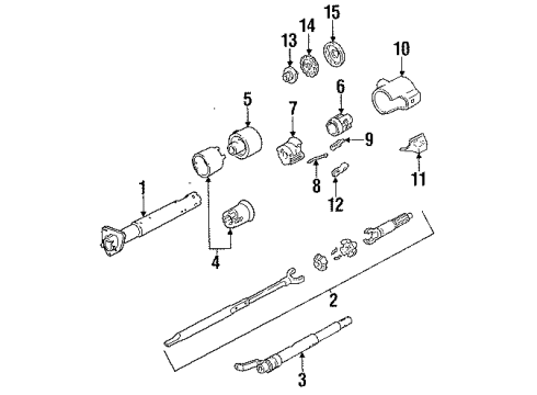 1992 Chevy S10 Steering Column Assembly Diagram