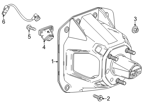 2024 GMC Hummer EV SUV Spare Tire Carrier Diagram