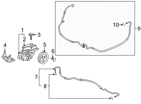 2007 Buick Lucerne P/S Pump & Hoses Diagram 3 - Thumbnail