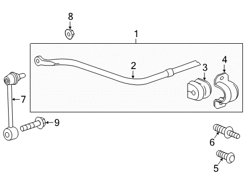 2021 Chevy Camaro Stabilizer Bar & Components Diagram 7 - Thumbnail