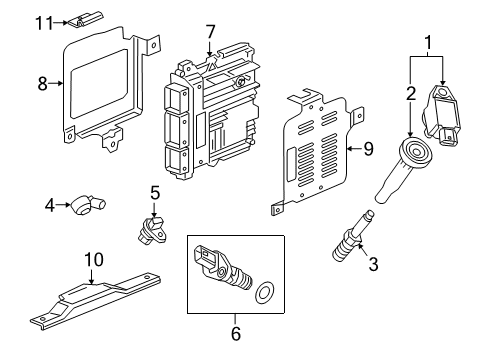 2020 Cadillac CT6 Camshaft Position Sensor Diagram for 12698173