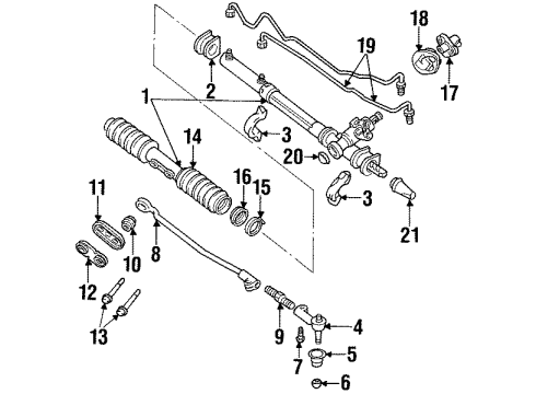 1993 Pontiac Grand Am Tie Rod Bolt, Inner Diagram for 7847745