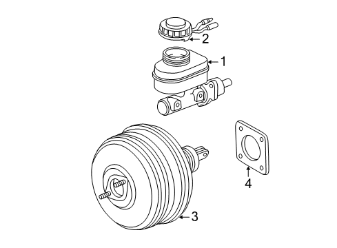2006 Chevy Trailblazer Master Cylinder Diagram for 15142479