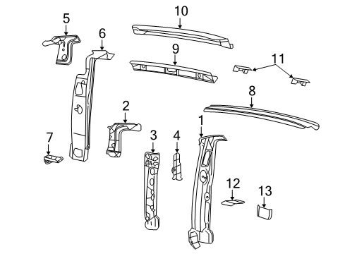 2025 Chevy Express 2500 Rear Body Diagram