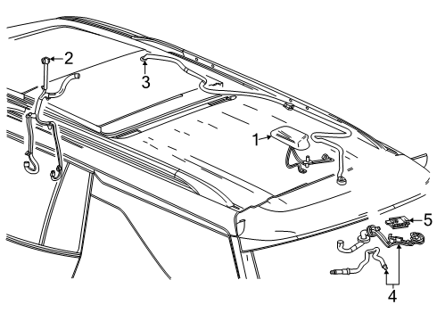 2025 GMC Acadia CABLE ASM-ANT COAX (HDLNG) Diagram for 26543176