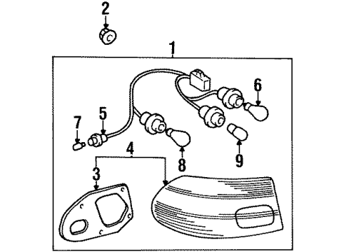 1998 Chevy Prizm Tail Lamps Diagram