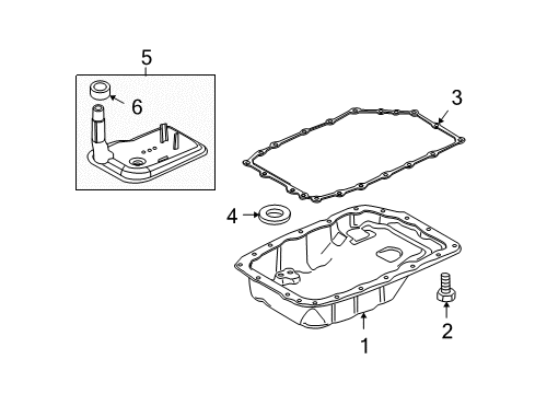 2008 Hummer H2 Oil Pan Diagram for 24222657