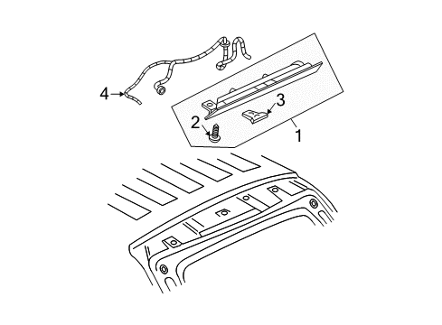 2006 Chevy Equinox Washer Nozzle, Rear Diagram for 15247999