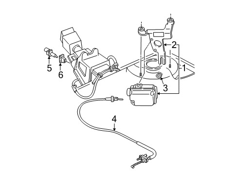 1998 Buick Regal Release Switch Retainer Diagram for 10194431