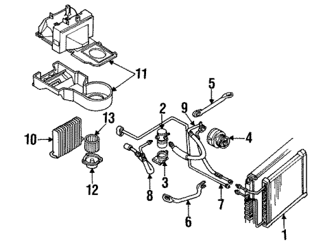 1995 Buick Roadmaster A/C Hose Diagram for 10280497