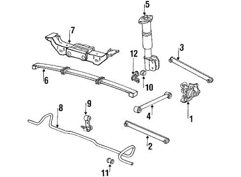 1997 Oldsmobile Cutlass Supreme Strut, Rear Diagram for 22064714