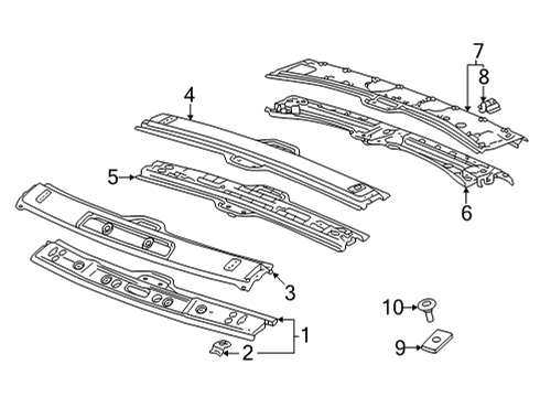 2024 GMC Hummer EV Pickup Roof & Components Diagram