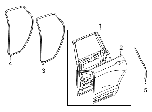 2025 Cadillac XT6 Door & Components Diagram 2 - Thumbnail