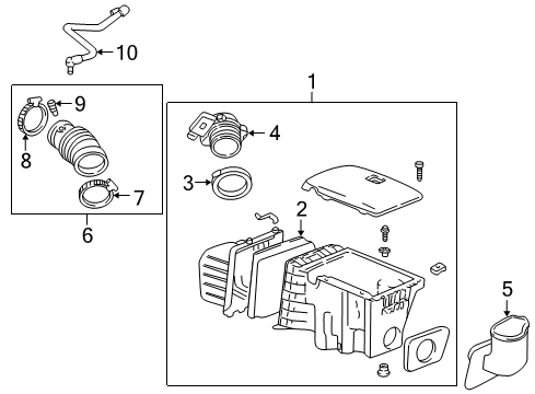 2002 Buick Rendezvous Outlet Duct Diagram for 24507540
