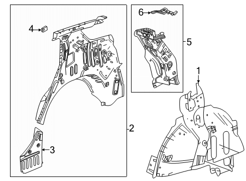 2025 GMC Terrain Inner Structure - Quarter Panel Diagram