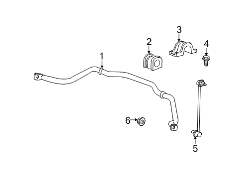 2010 Saturn Outlook Stabilizer Bar & Components Diagram 2 - Thumbnail