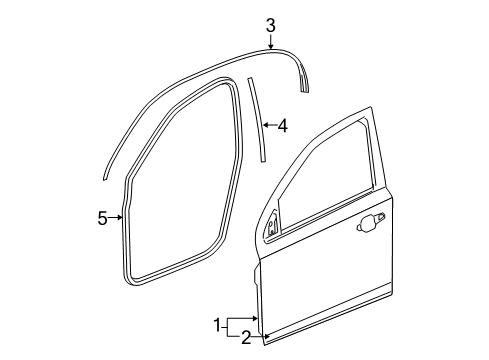 2007 Chevy Cobalt Door & Components Diagram 2 - Thumbnail