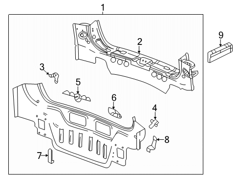 2023 Chevy Equinox Rear Body Diagram