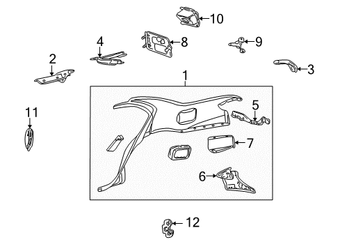 1997 Pontiac Sunfire Quarter Panel, Rear Outer Passenger Side Diagram for 12362744