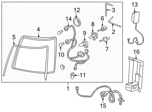 2003 Cadillac Escalade ESV Access Cover Diagram for 12458865