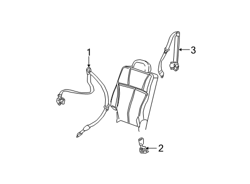 2005 Chevy Trailblazer EXT Seat Belt - Body Diagram 2 - Thumbnail