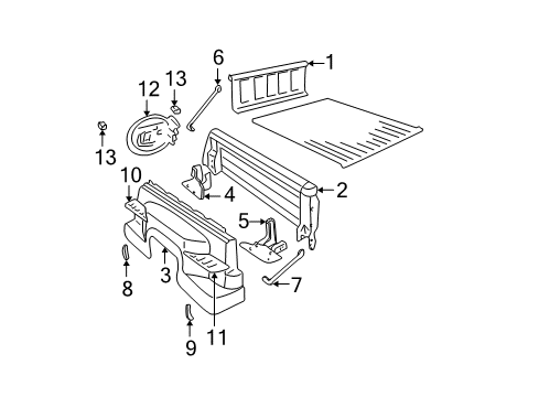 1997 Chevy K2500 Front & Side Panels Diagram 2 - Thumbnail