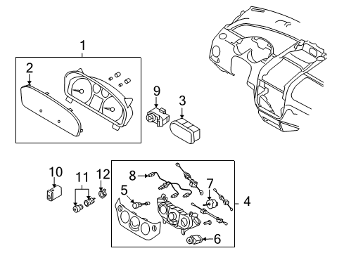 2009 Pontiac G3 Instrument Light Rheostat Diagram for 95216064
