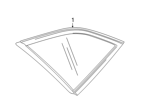 2025 Chevy Blazer Glass & Hardware - Quarter Panel Diagram
