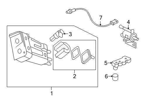 2007 Pontiac G5 Vapor Canister Diagram for 22682124