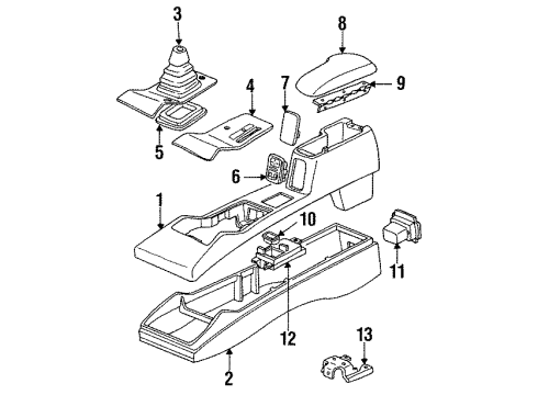 1994 Chevy Corsica Full Console Diagram