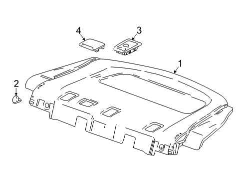 2025 Chevy Malibu Interior Trim - Rear Body Diagram 2 - Thumbnail