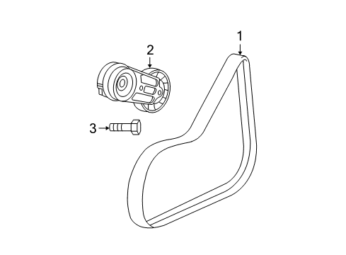 2009 Chevy HHR Belts & Pulleys - Belts Diagram 2 - Thumbnail