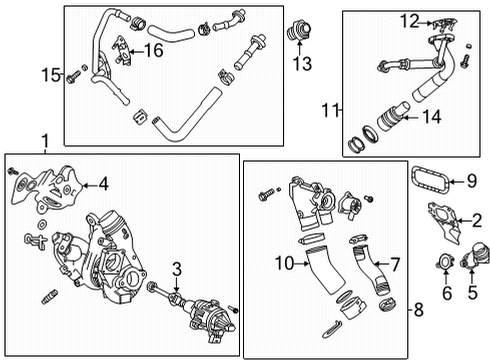 2025 Cadillac CT5 Turbocharger & Components Diagram