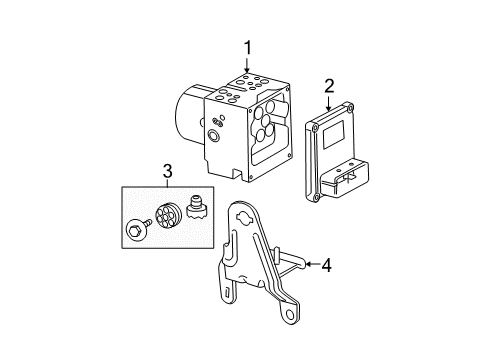 2006 Cadillac DTS ABS Components Diagram