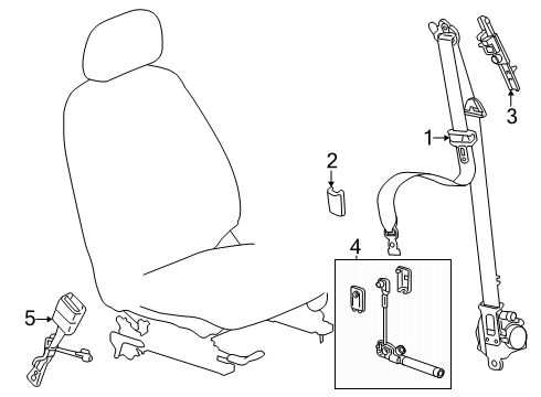 2025 Buick Enclave Front Seat Belts Diagram
