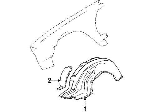1987 Chevy El Camino Inner Components - Fender Diagram