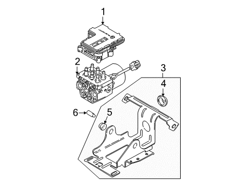 2001 Chevy S10 ABS Components Diagram