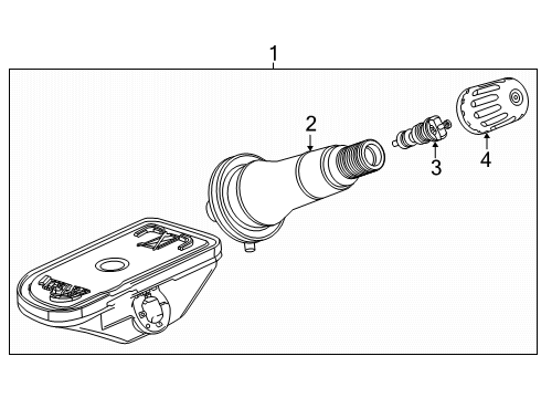 2024 GMC Sierra EV Tire Pressure Monitoring Diagram