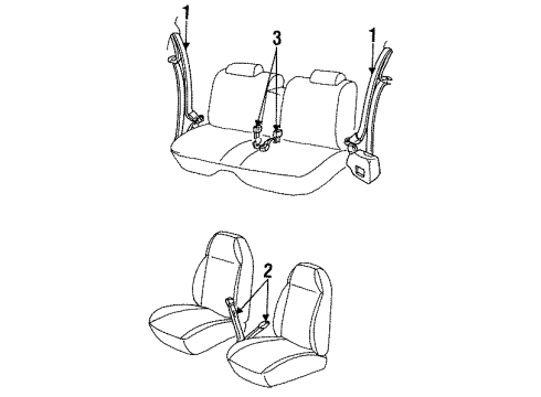 1995 Oldsmobile Cutlass Ciera Seat Belt Diagram