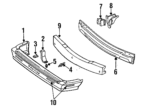 1995 Chevy Lumina APV Bumper & Components - Rear Diagram