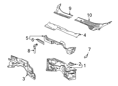 2006 Cadillac XLR Drain Tube Diagram for 25950723