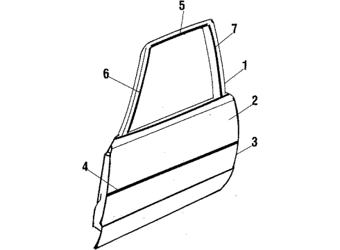 1985 Pontiac Bonneville Door & Components Diagram