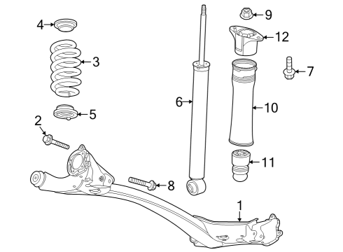2024 Buick Encore GX Rear Suspension Components Diagram 3 - Thumbnail