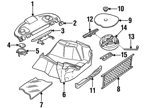 1999 Oldsmobile Intrigue Interior Trim - Rear Body Diagram