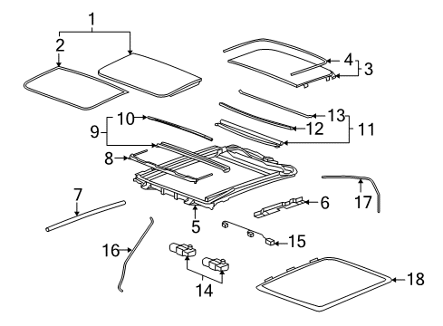 2013 Cadillac CTS Sunroof Diagram 3 - Thumbnail