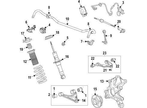 2024 Chevy Corvette Hub Assembly, Front Diagram for 87833622